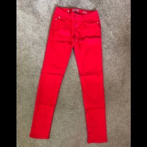 ❌ NOT FOR SALE Red “Celebrity Pink” Skinny Jeans
